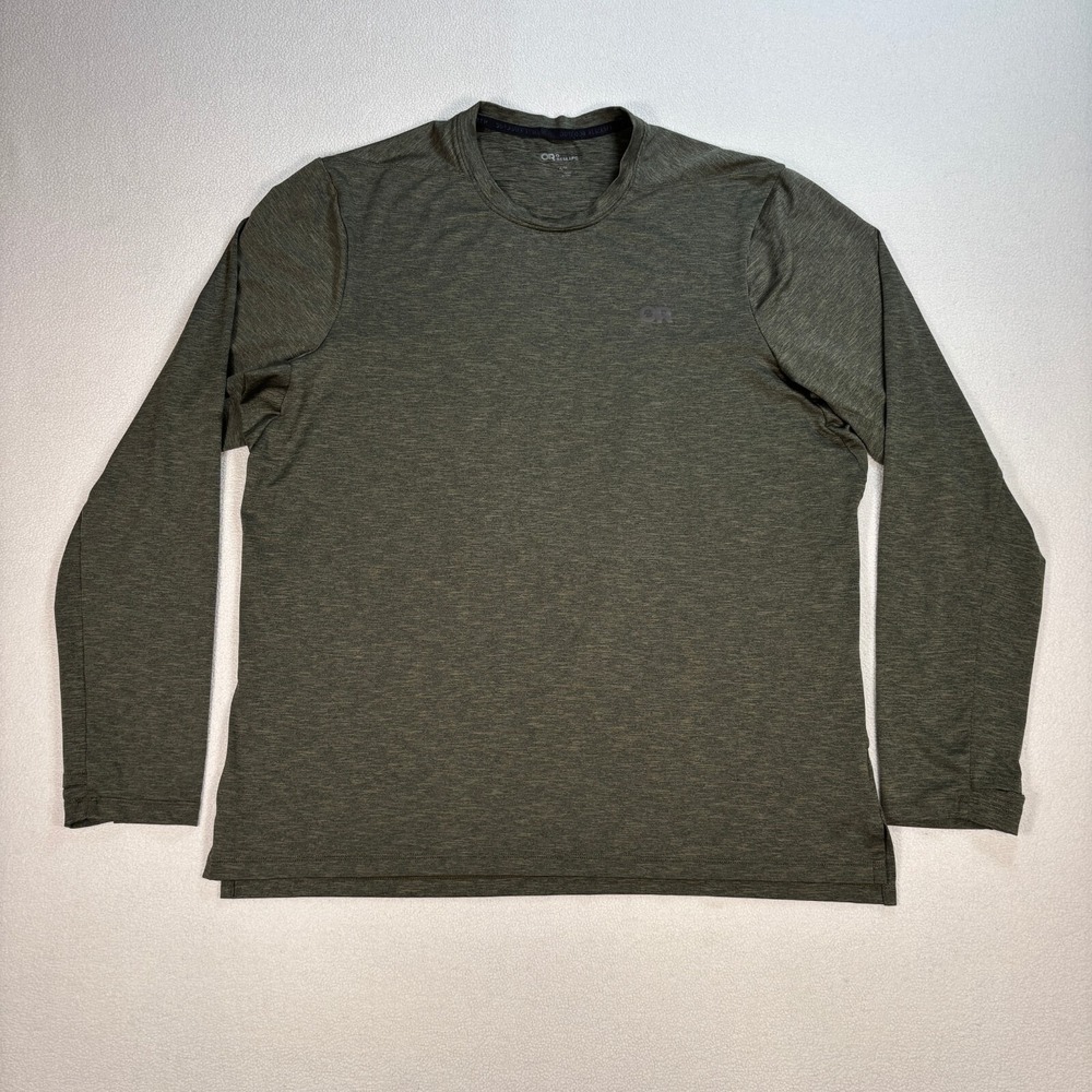 Outdoor Research ActiveIce‎ Spectrum Sun T-Shirt Men's M Green Thumb Hole Hiking